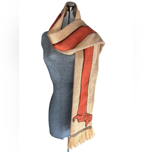 Dachshund Themed Scarf with fringe - Picture 2 of 4